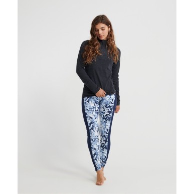 Legging Superdry Carbon Baselayer femme frosted blue ice/vortex navy