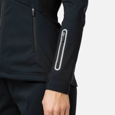 veste ski de fond Rossignol softshell femme noir