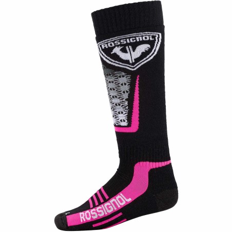 Rossignol Wool & Silk Chaussettes Femme fluo pink