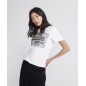 T-shirt Superdry Vintage Logo Reflective Box femme ecru T-shirt Superdry Vintage Logo Reflective Box femme ecru