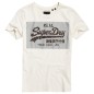 T-shirt Superdry Vintage Logo Reflective Box femme ecru T-shirt Superdry Vintage Logo Reflective Box femme ecru