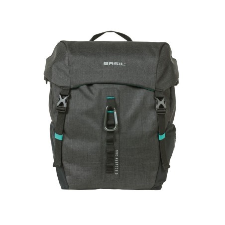 SACOCHE BASIL DISCOVERY 365D NOIRES/BLEUES RÉFLECHISSANT (30x15x31 cm) 9 LITRES