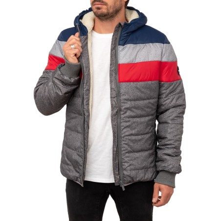 Pull in Doudoune Capuche GreyRainBo