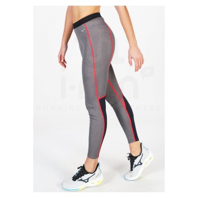 Mizuno Virtual Body collant long noir / rose sous vetements techniques femme