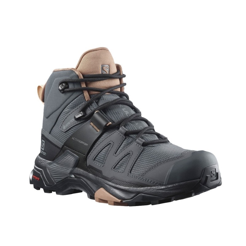 Salomon X Ultra 4 MID GTX Femme ebony / mocha / almond cream