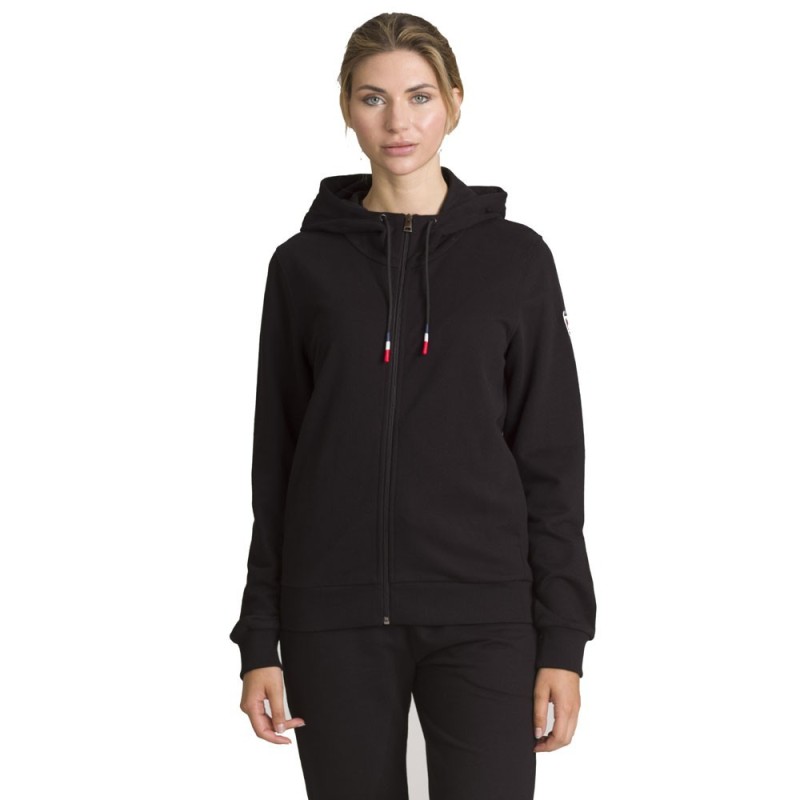 Rossignol Logo Sweat FZ Hood Fleece Femme black