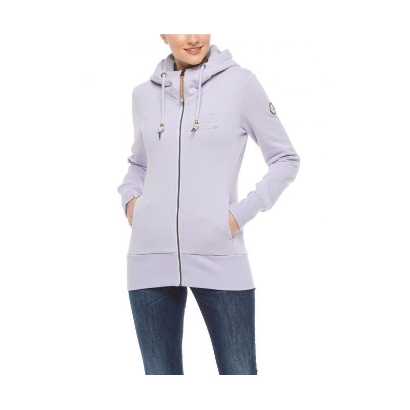 Ragwear Yoda Crystal Organic Zip Hood Femme lavender