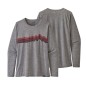Patagonia L/S Cap Cool Daily Graphic Tee Femme rise stripe fether grey Patagonia L/S Cap Cool Daily Graphic Tee Femme rise stripe fether grey
