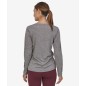 Patagonia L/S Cap Cool Daily Graphic Tee Femme rise stripe fether grey Patagonia L/S Cap Cool Daily Graphic Tee Femme rise stripe fether grey