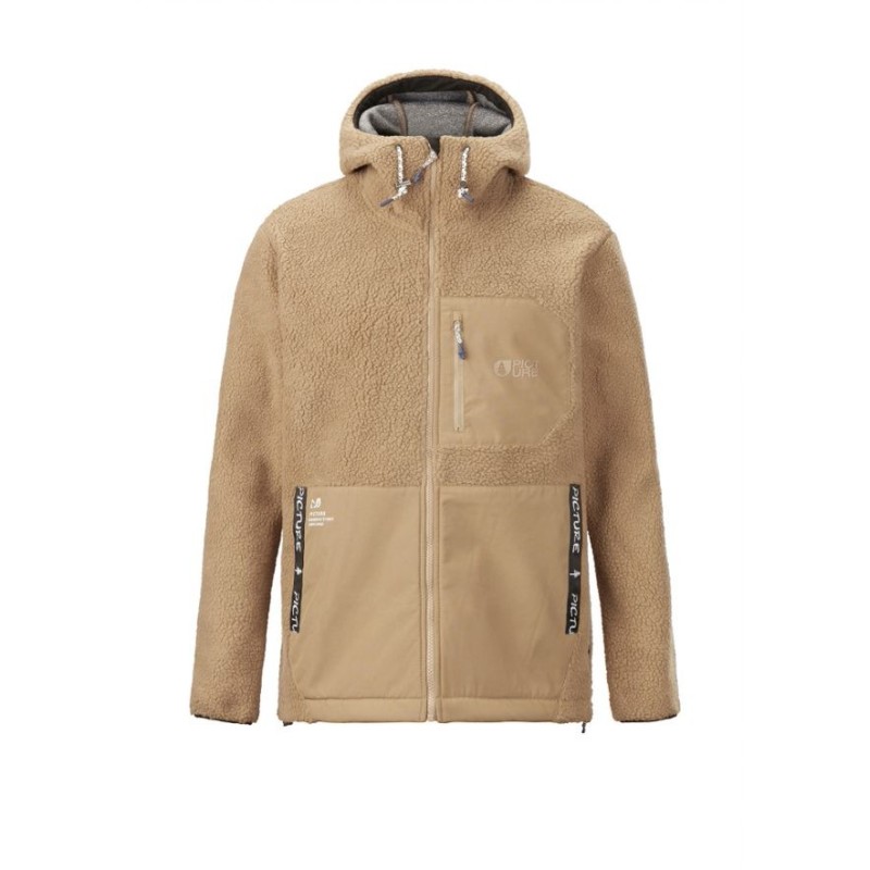 Picture Pemberton zip fleece hood dark stone