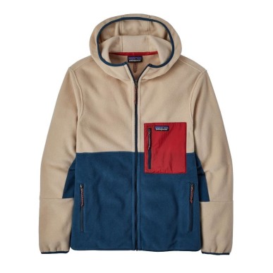 Patagonia Microdini Hoody tidepool blue / oar tan