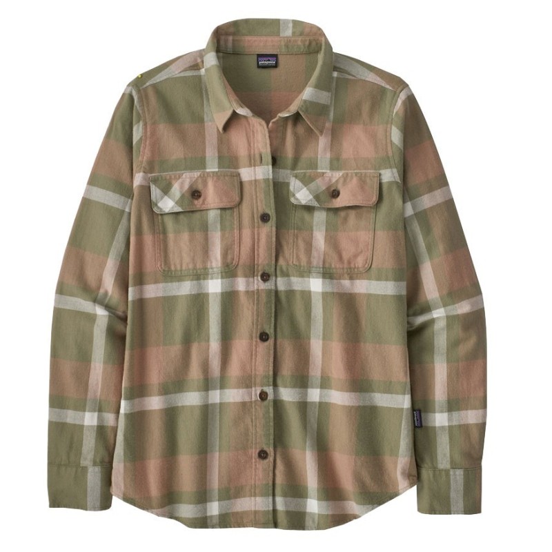Patagonia L/S Organic Cotton MW Fjord Flannel Femme garden green