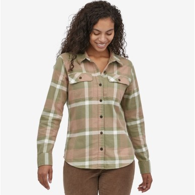 Patagonia L/S Organic Cotton MW Fjord Flannel Femme garden green