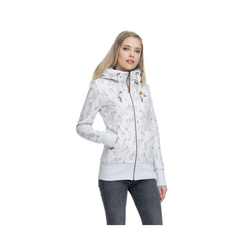 Ragwear Neska Print Zip Hood Femme light blue