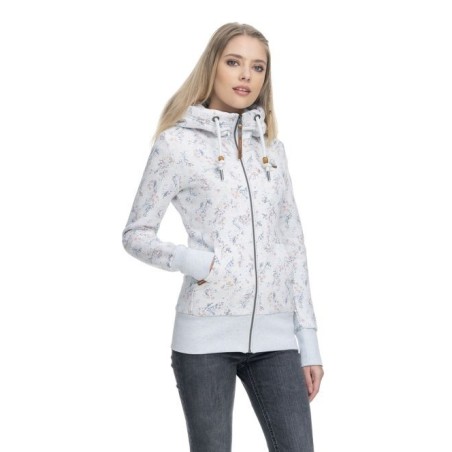 Ragwear Neska Print Zip Hood Femme light blue