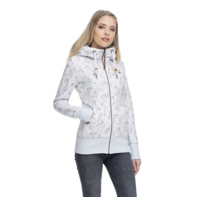Ragwear Neska Print Zip Hood Femme light blue