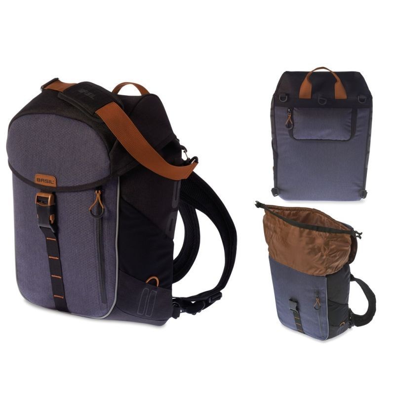 SACOCHES BASIL TOUR AVEC RÉFLÉCHISSANT NOIRES IMPERMÉABLE 26L