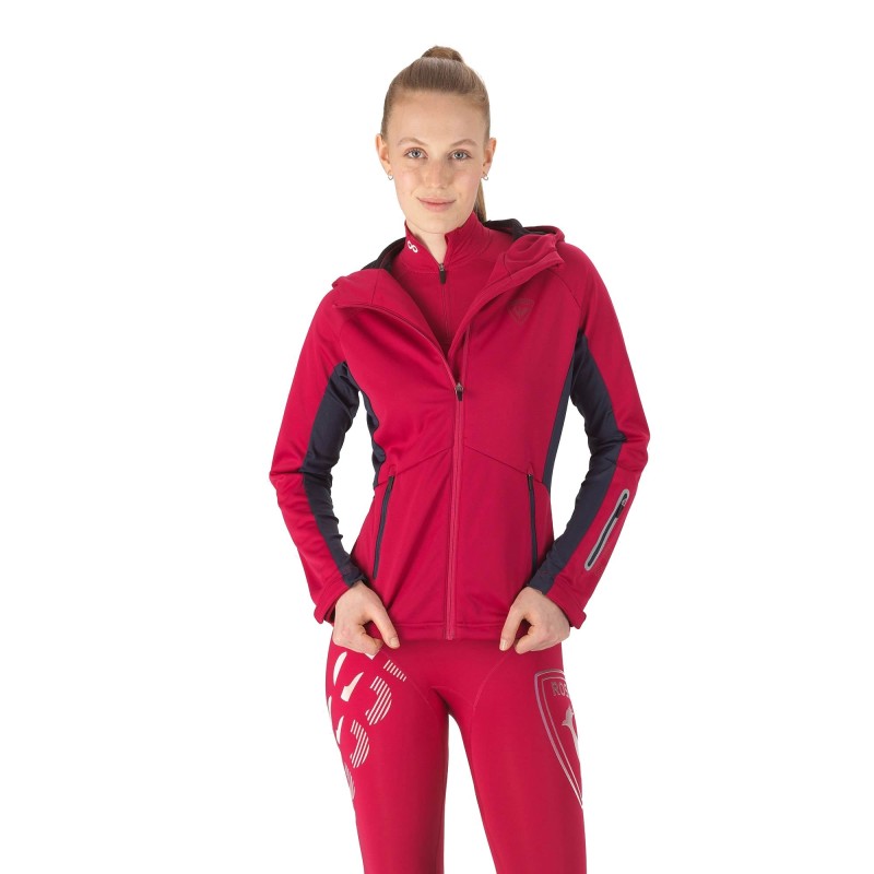 Rossignol Softshell Hoodie Jacket Femme cherry Rossignol Softshell Hoodie Jacket Femme cherry