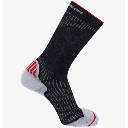 Salomon Socks Ultra Crew deep black / alloy / goji berry