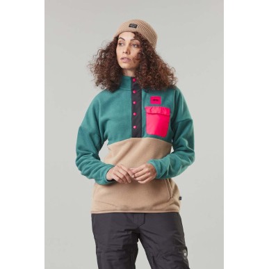 Picture Arcca 1/4 Fleece Femme dark stone