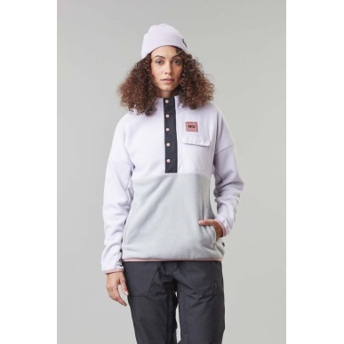 Picture Arcca 1/4 Fleece Femme grey melange