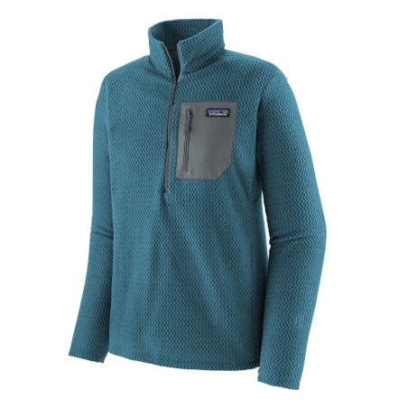 Patagonia R1 Air Zip Neck wavy blue