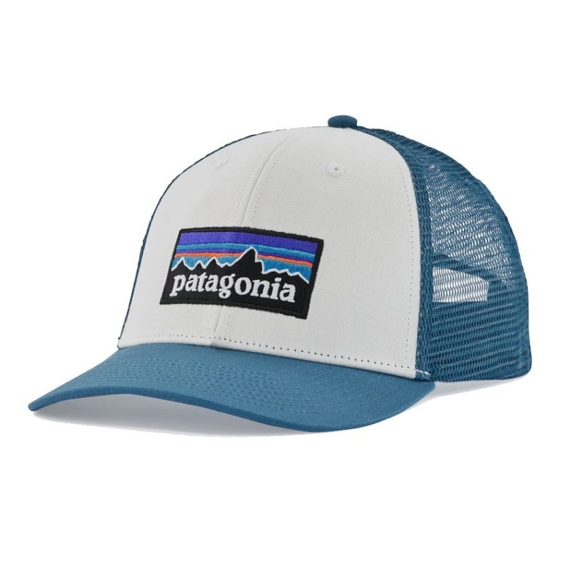 Patagonia P-6 Logo Lopro Trucker Hat white / wavy Blue