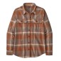 Patagonia L/S Organic Cotton MW Fjord Flannel Femme dusky brown