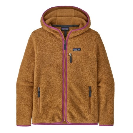 Patagonia Retro Pile Hoody Femme nest brown / amaranth pink