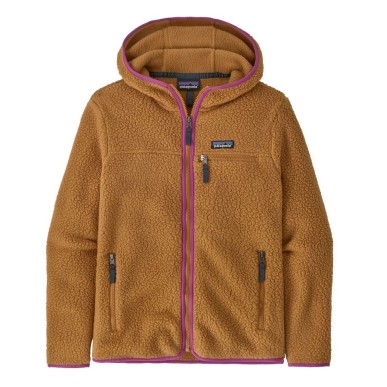 Patagonia Retro Pile Hoody Femme nest brown / amaranth pink