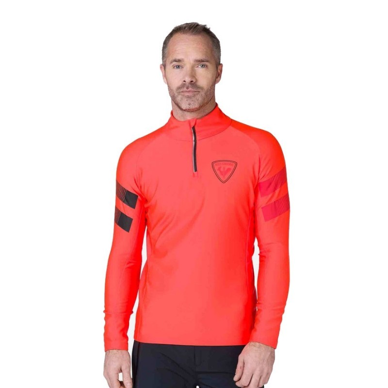 Rossignol Classique Hero 1/2 Zip neon red