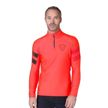 Rossignol Classique Hero 1/2 Zip neon red