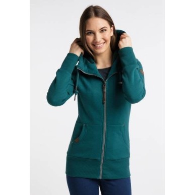 Ragwear Neska Zip Hood Femme dark green