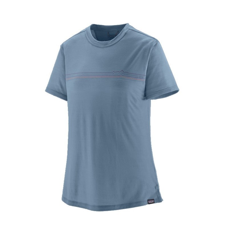 Patagonia Cap Cool Merino Graphic Tee Femme light plume grey Patagonia Cap Cool Merino Graphic Tee Femme light plume grey