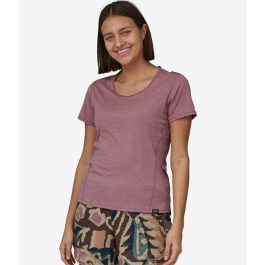Patagonia Cap Cool Lightweight Tee Femme evening mauve
