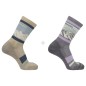 Salomon Socks Out Alps Crew Pack de 2 quarry / feather gray