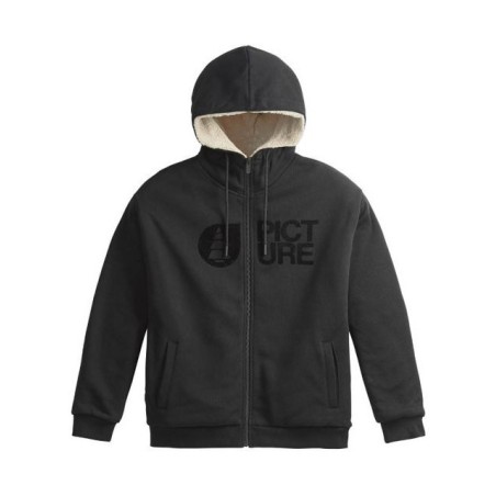 Picture Basement Plush Zip Hoodie femme black