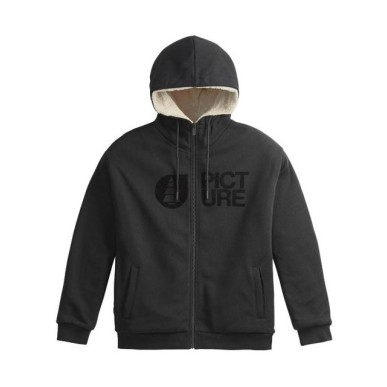 Picture Basement Plush Zip Hoodie femme black