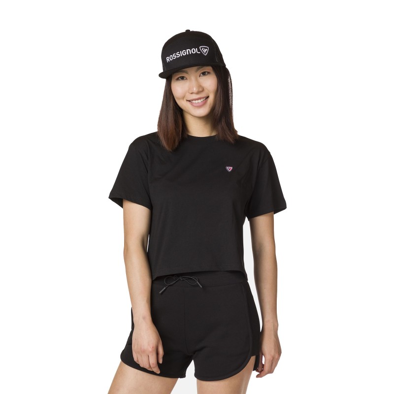 Rossignol Rossi Tee Crop Femme black Rossignol Rossi Tee Crop Femme black