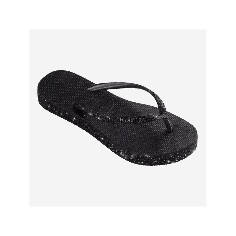 Havaianas Sandales Slim Flatform Sparkle Femme black Havaianas Sandales Slim Flatform Sparkle Femme black