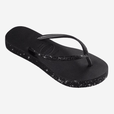 Havaianas Sandales Slim Flatform Sparkle Femme black