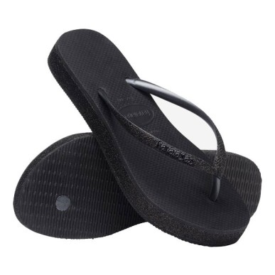 Havaianas Sandales Slim Flatform Sparkle Femme black