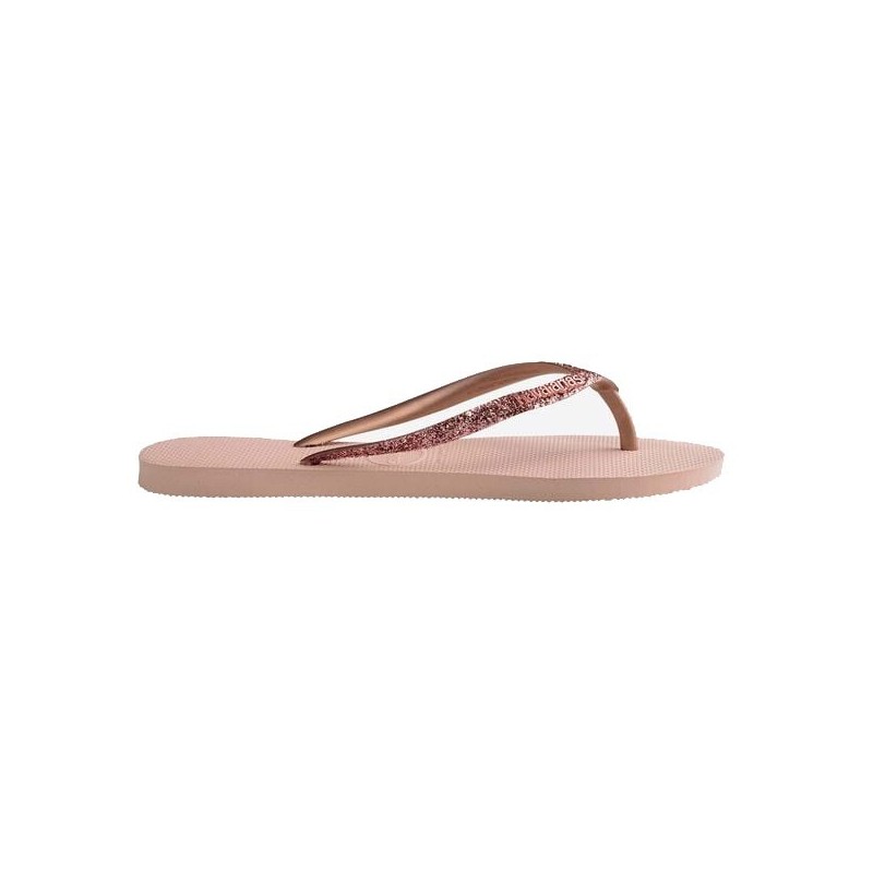 Havaianas Tongs Slim Glitter II Femme ballet rose / golden blush