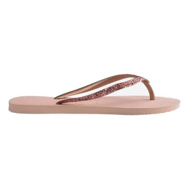 Havaianas Tongs Slim Glitter II Femme ballet rose / golden blush