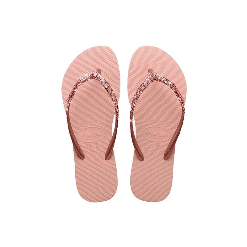 Havaianas Tongs Slim Glitter II Femme ballet rose / golden blush