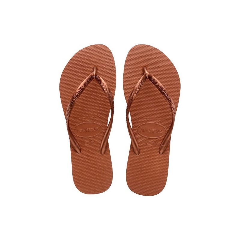 Havaianas Tongs Slim Femme rust / mettalic copper