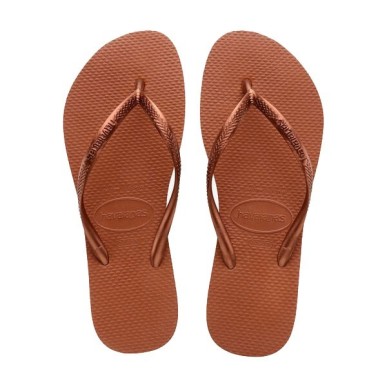 Havaianas Tongs Slim Femme rust / mettalic copper