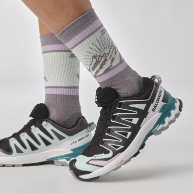 Salomon XA PRO 3D V9 GTX Femme black / bleached aqua / harbour blue