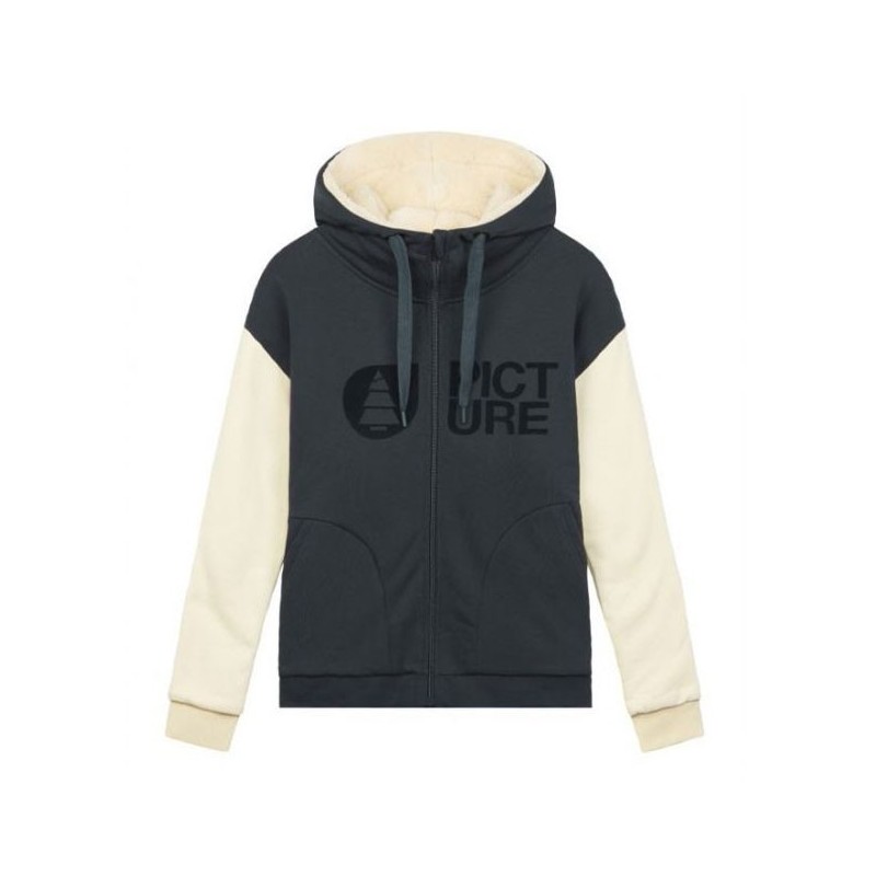Sweat Picture Basement Plush Zip Hoodie femme dark blue