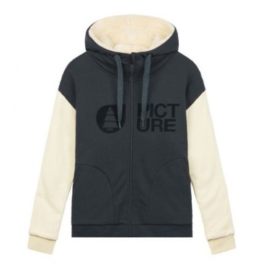 Sweat Picture Basement Plush Zip Hoodie femme dark blue
